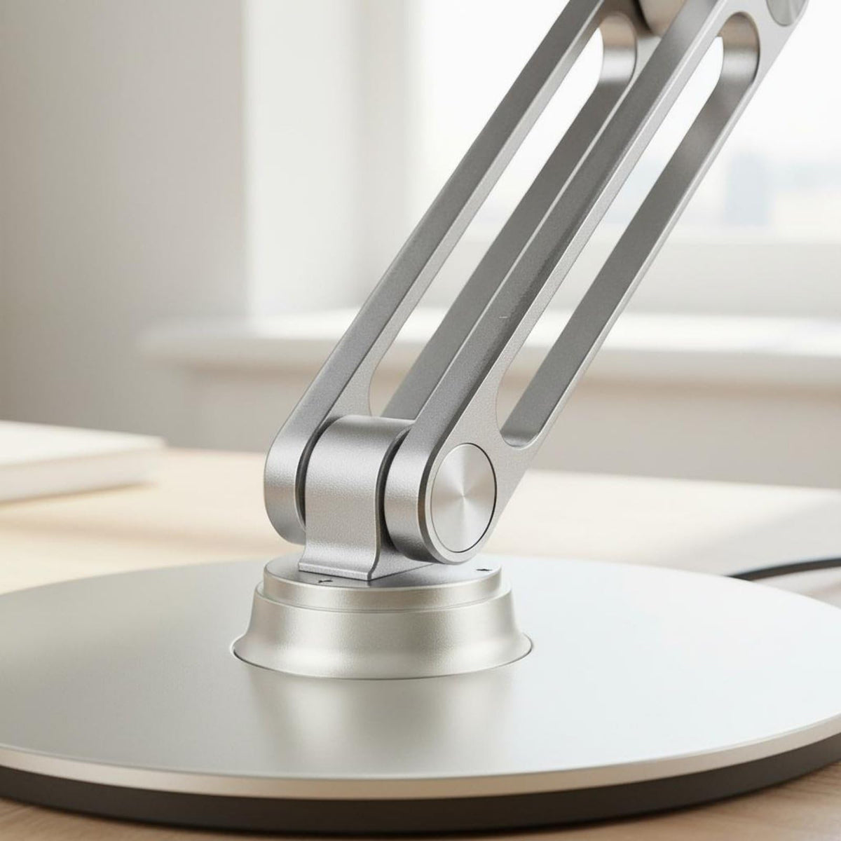 USB Rechargeable Aluminum Mini Fan with 360° Rotation, Foldable Stand and 3 Speed Control for Desktop and Travel