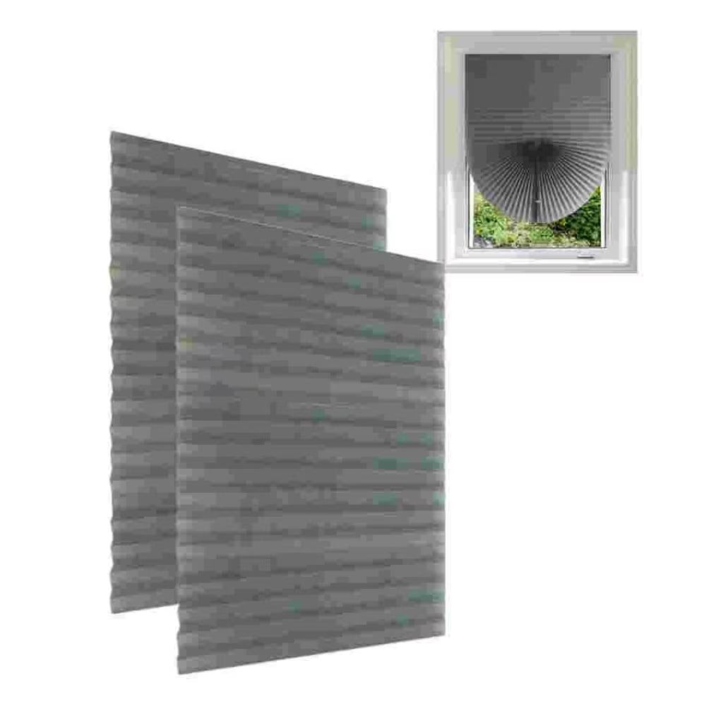 No Drill Window Blinds Light Filtering Stick On Curtains Adjustable Cut to Size with Clip Installation