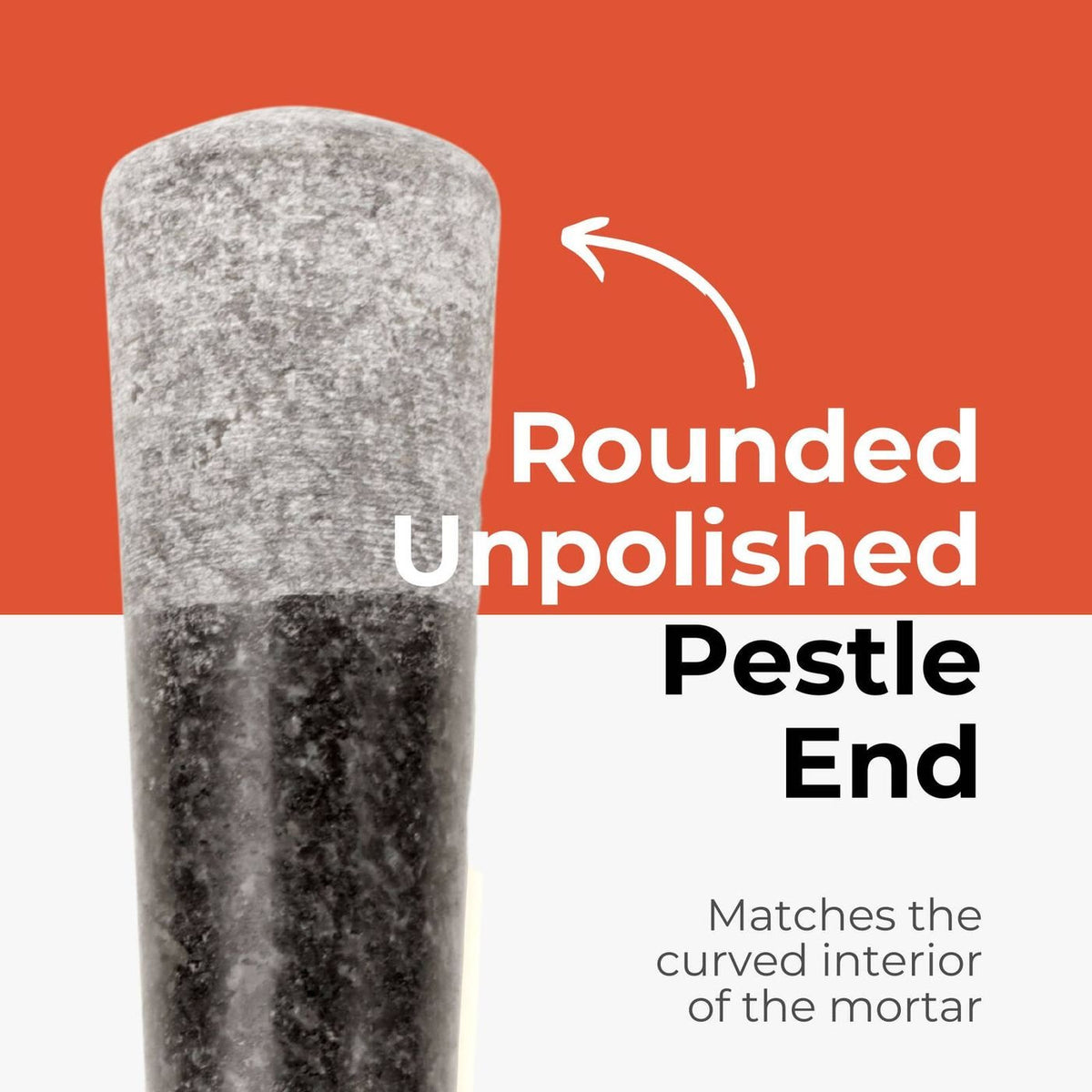 Granite Mortar and Pestle Set for Grinding Herbs, Spices, Garlic and Homemade Sauces
