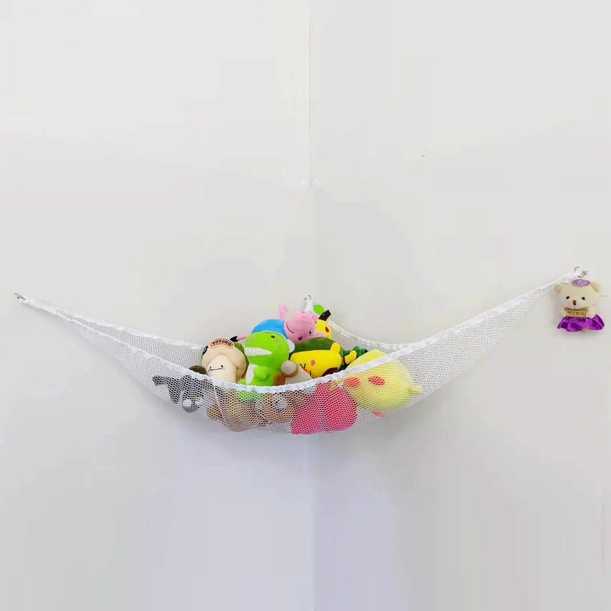 Corner Toy Hammock Net for Stuffed Animal Storage