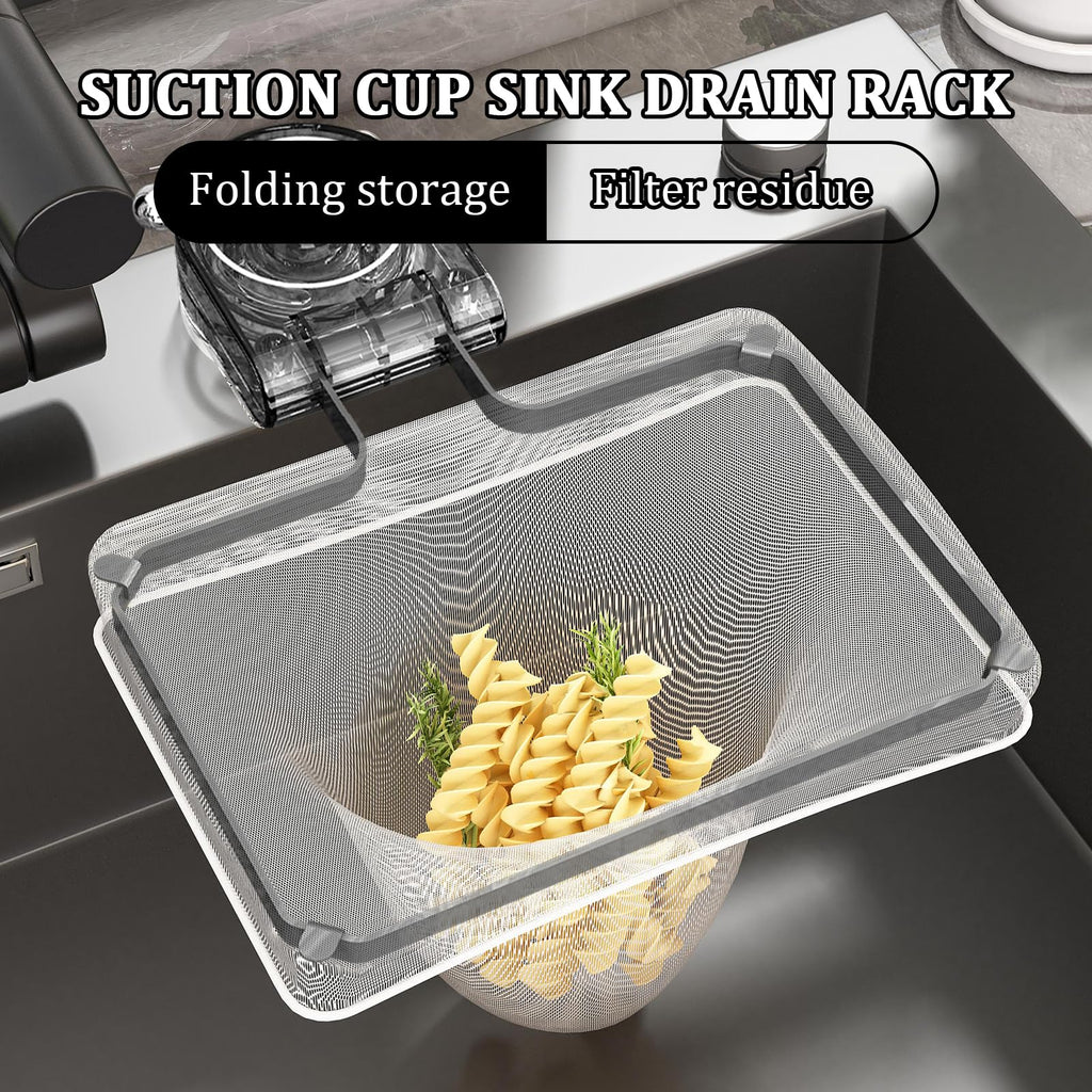 Kitchen Sink Filter Holder Disposable Food Waste Strainer (1 Pcs Drain Rack + 50 Pcs Filter)
