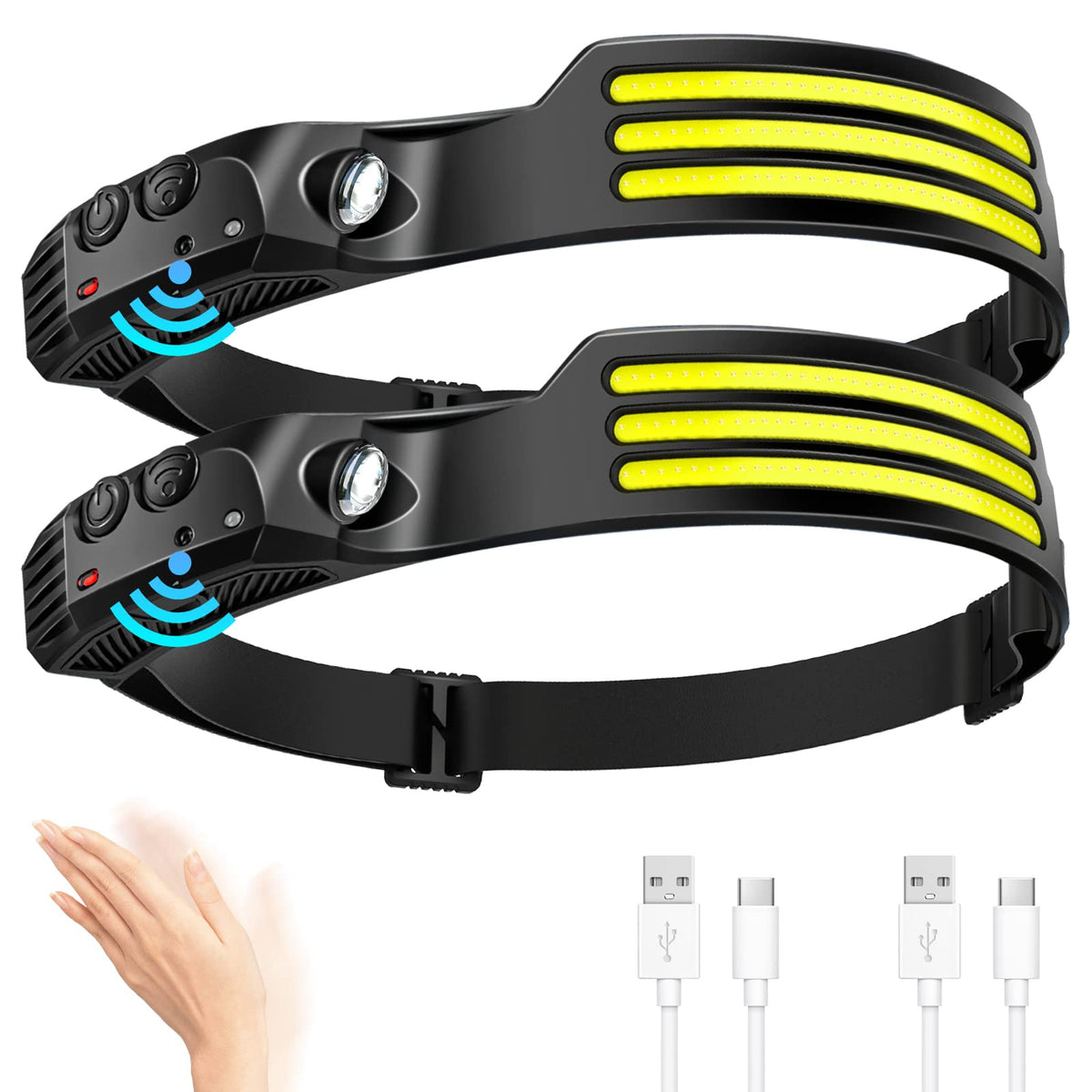 Rechargeable LED Lamp with Motion Sensor and Wide Beam Design for Camping Fishing and Outdoor Use