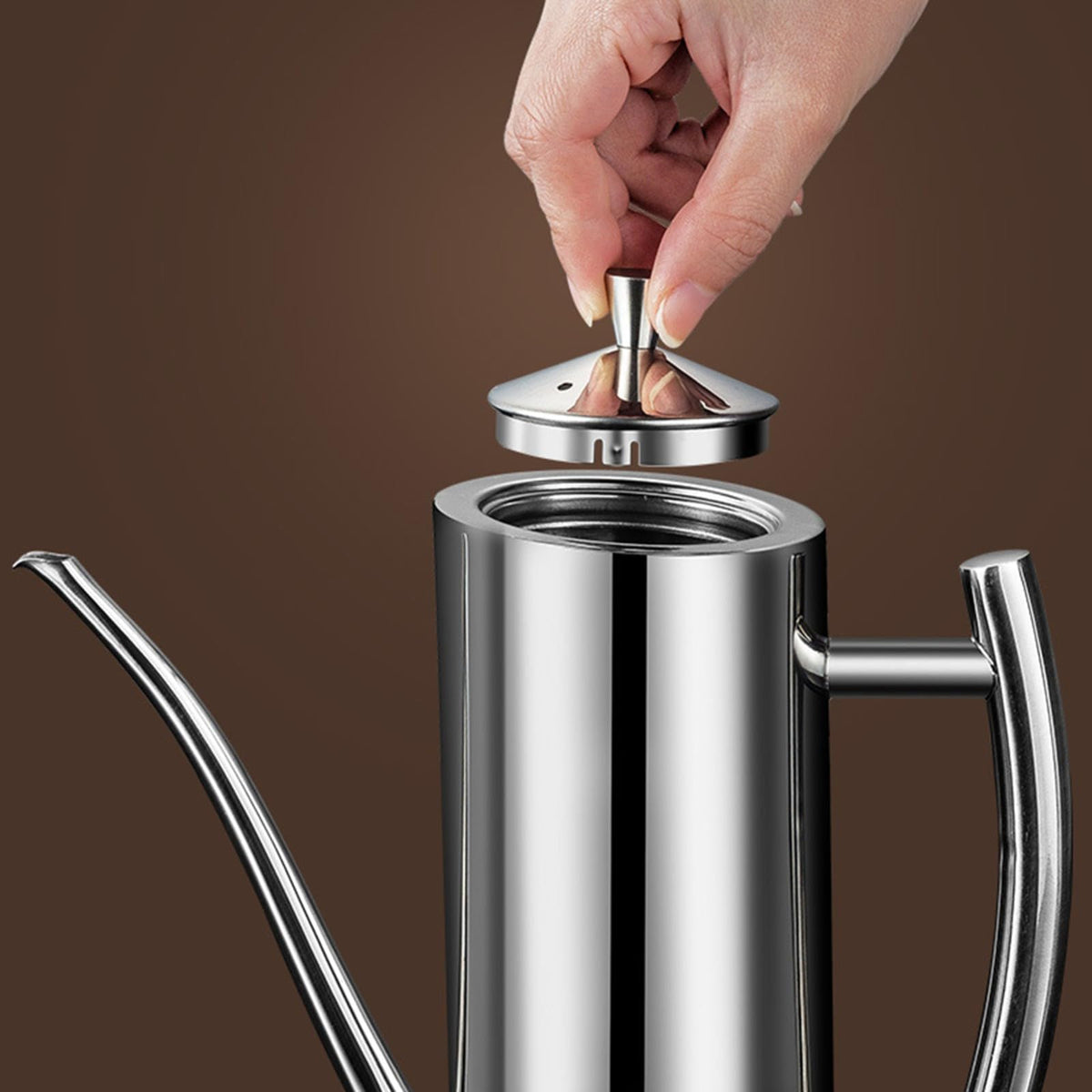 Drip-Proof Oil Dispenser with 304 Stainless Steel Pot Design for Cooking Oil Sauce and Vinegar Storage