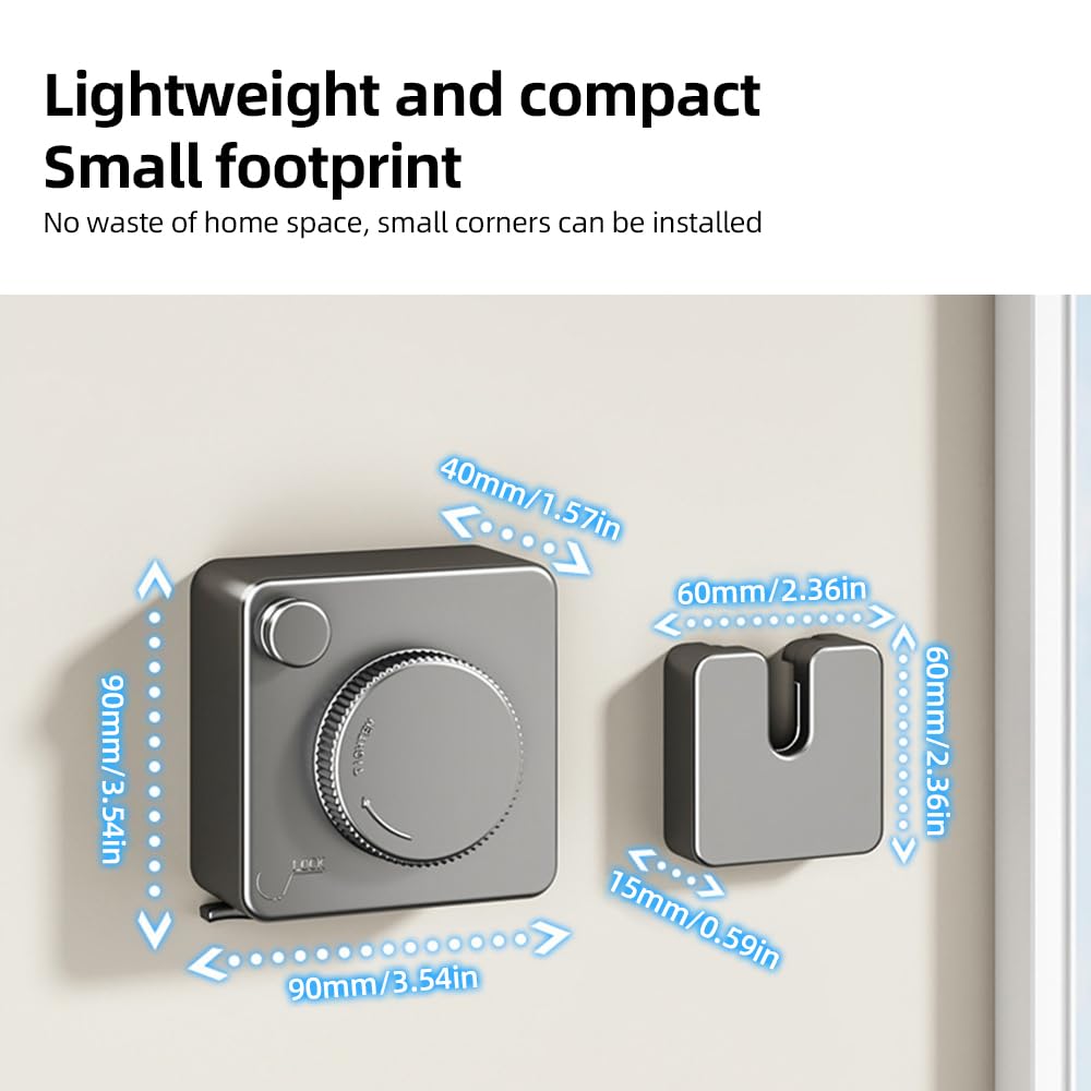 Retractable Clothesline with Hidden Storage Design for Indoor and Outdoor Laundry Drying