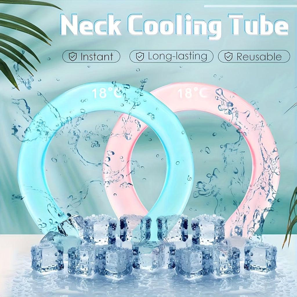 2 Pcs Portable Cooling Neck Ring with Wearable Lightweight Design for Outdoor Sports and Summer Travel