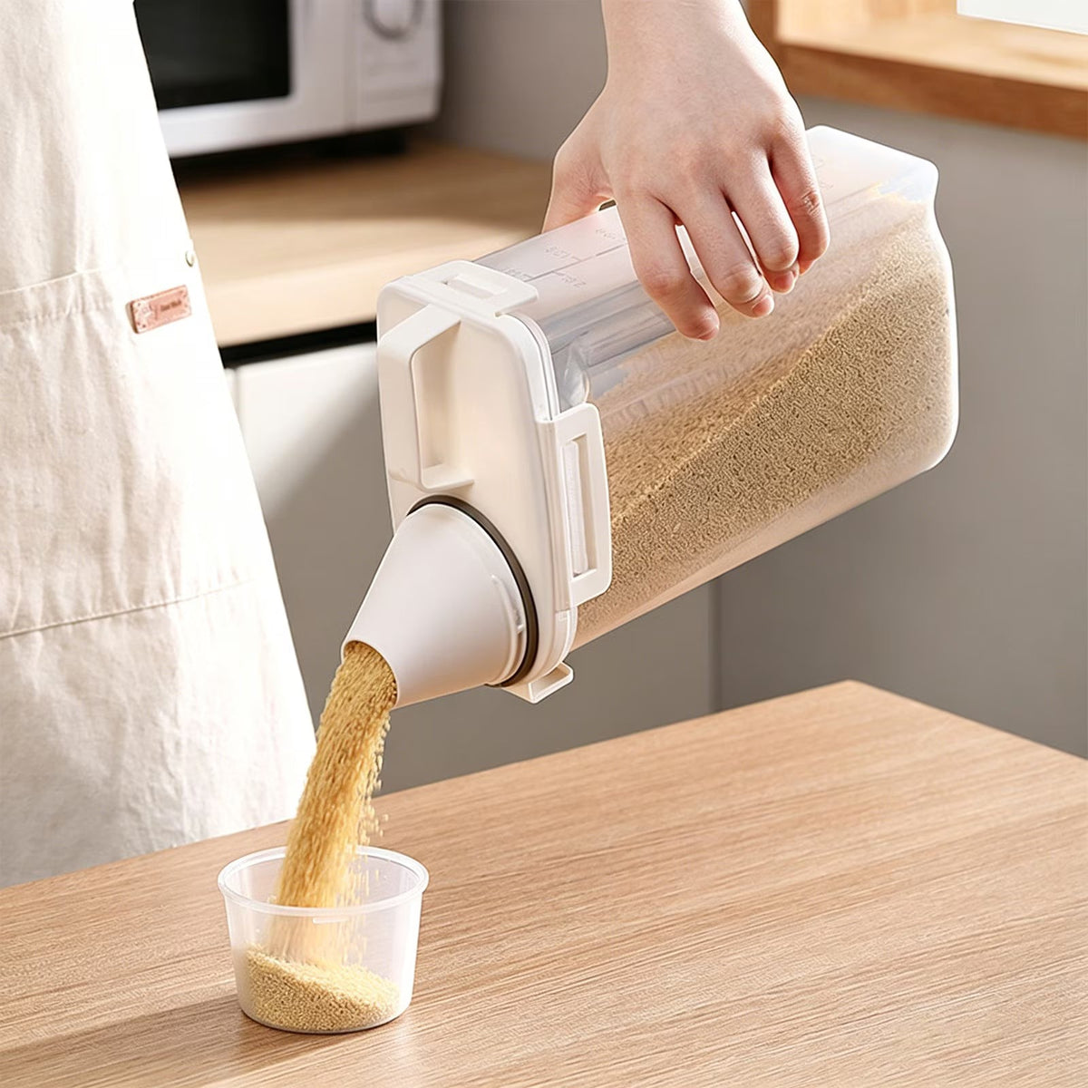 2.5L Moisture-Proof Sealed Storage Container for Grains, Nuts, Flour, Rice, and Other Dry Foods, Food-Grade PP Plastic