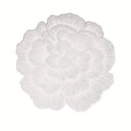 Nordic Style Peony Placemat Gold PVC Round Table Mat Anti Slip Waterproof Dining Table Decor