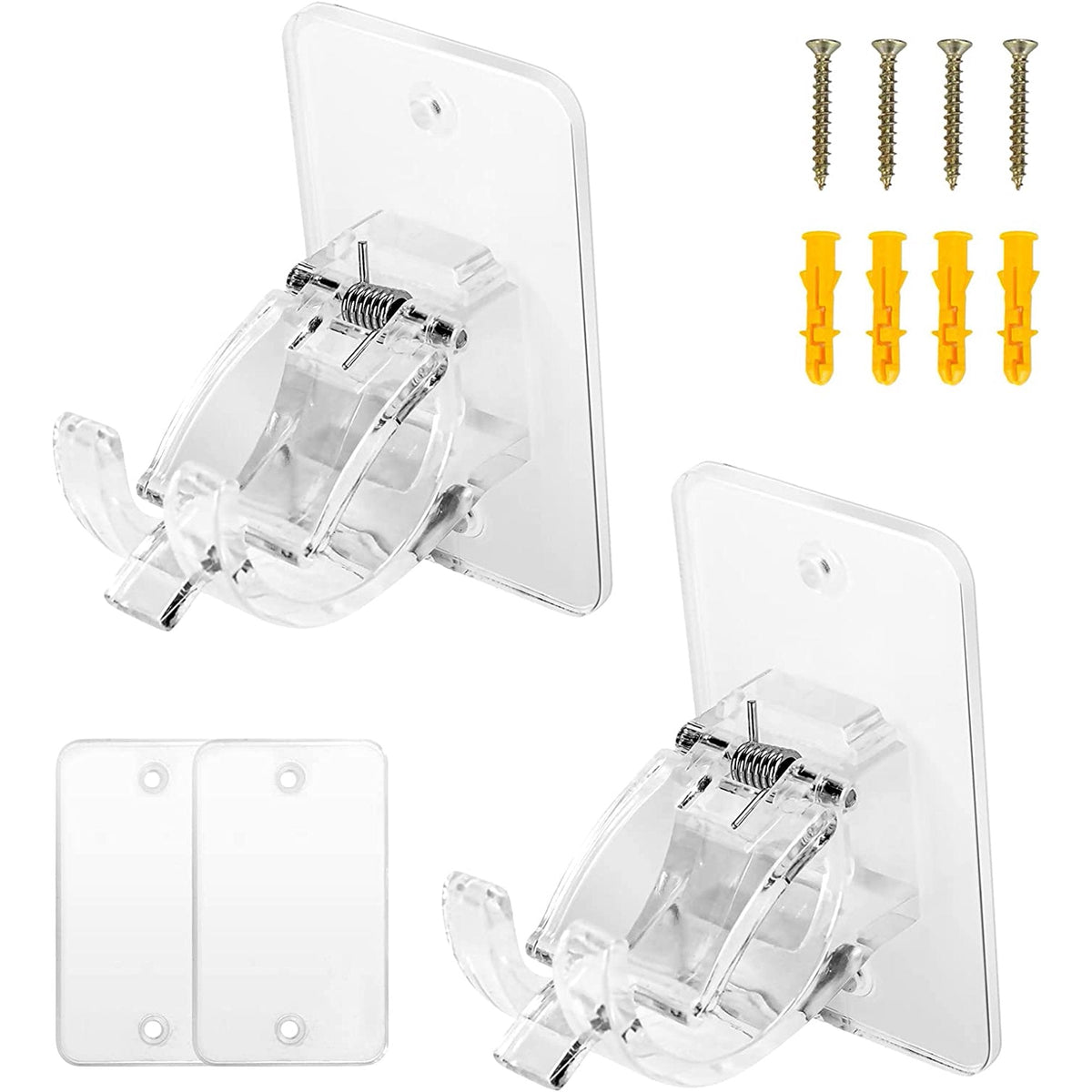 No Drill Curtain Bracket with Self Adhesive Design for Home Curtain Installation