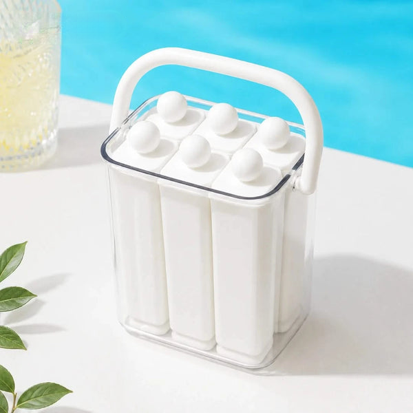 Silicone Popsicle Mold with Lid and Long Bar Ice Tray Design for Homemade Frozen Treats