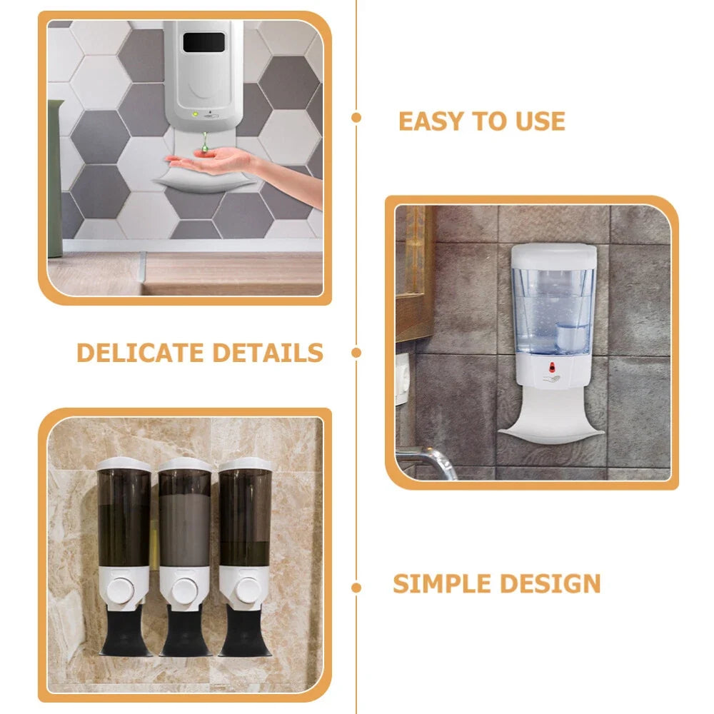 2 Pcs Soap Dispenser Drip Tray with Wall Mounted Catcher Design for Bathroom Sinks and Countertop Areas