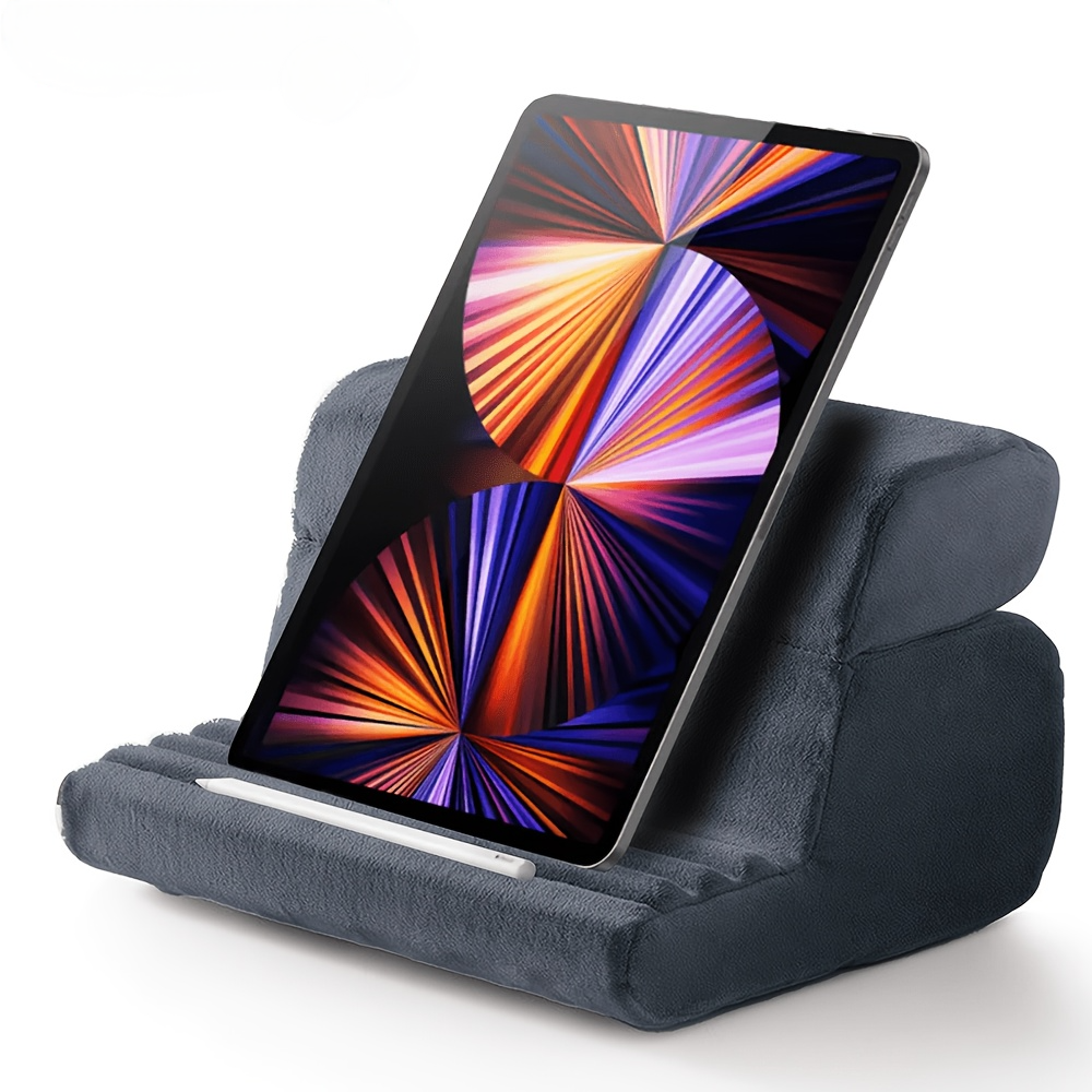 Tablet Pillow Stand Soft Foam Holder for iPad Phone and Laptop Comfortable Support for Bed Lap and Desk Use