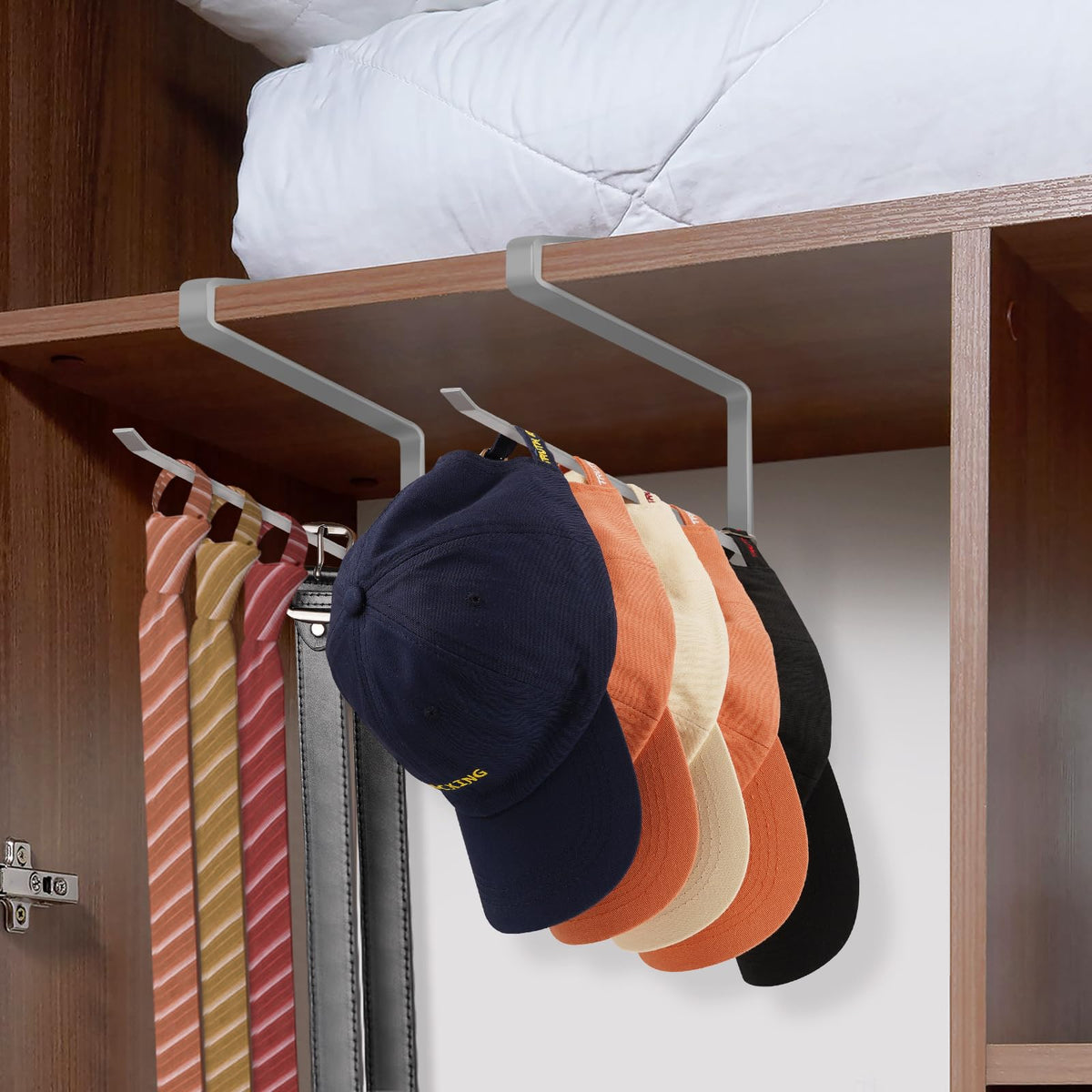 No Drill Paper Towel Holder Over Cabinet Door Stainless Steel Rack for Kitchen Bathroom and Tissue Roll Storage