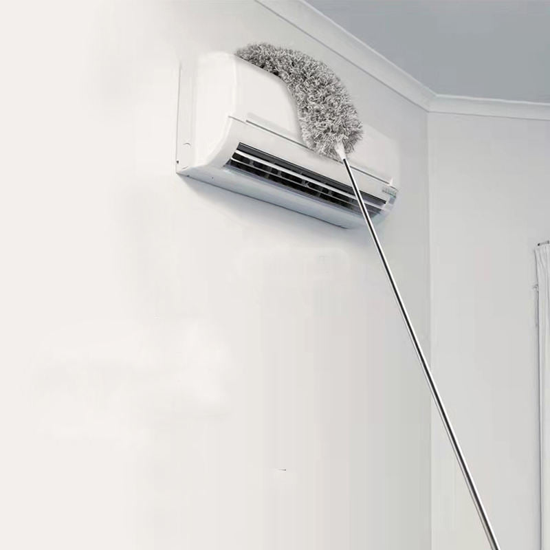 Retractable Microfiber Duster with Extension Rod, Washable and Reusable Ceiling Cleaning Tool for Fans, Furniture, Blinds, and Car Interiors
