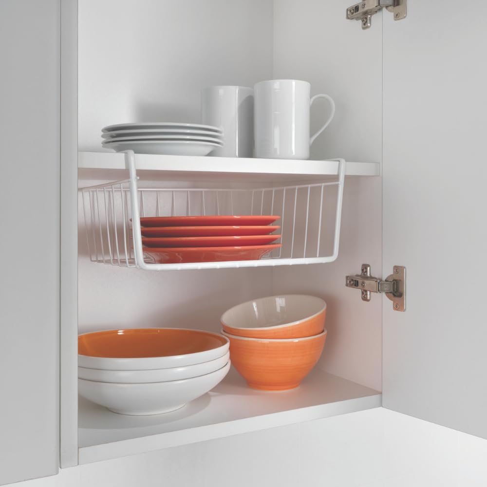Iron Hanging Under Shelf Basket Kitchen Cabinet Organizer