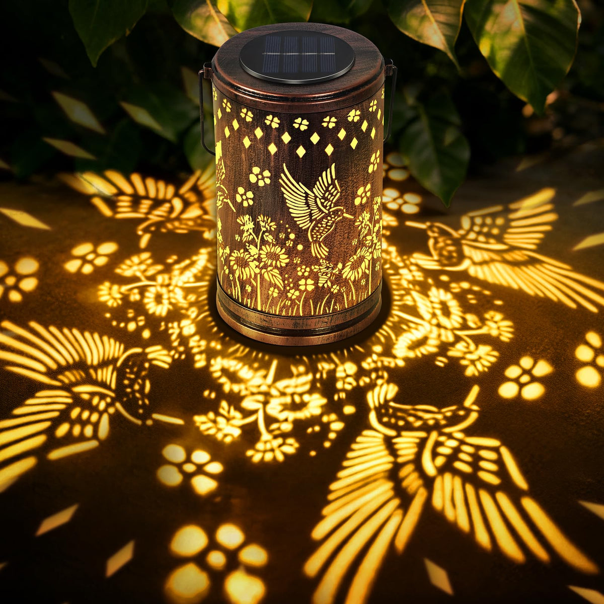 Sunflower Solar Lantern Outdoor Waterproof Hanging Light for Garden Patio Porch and Yard Decor