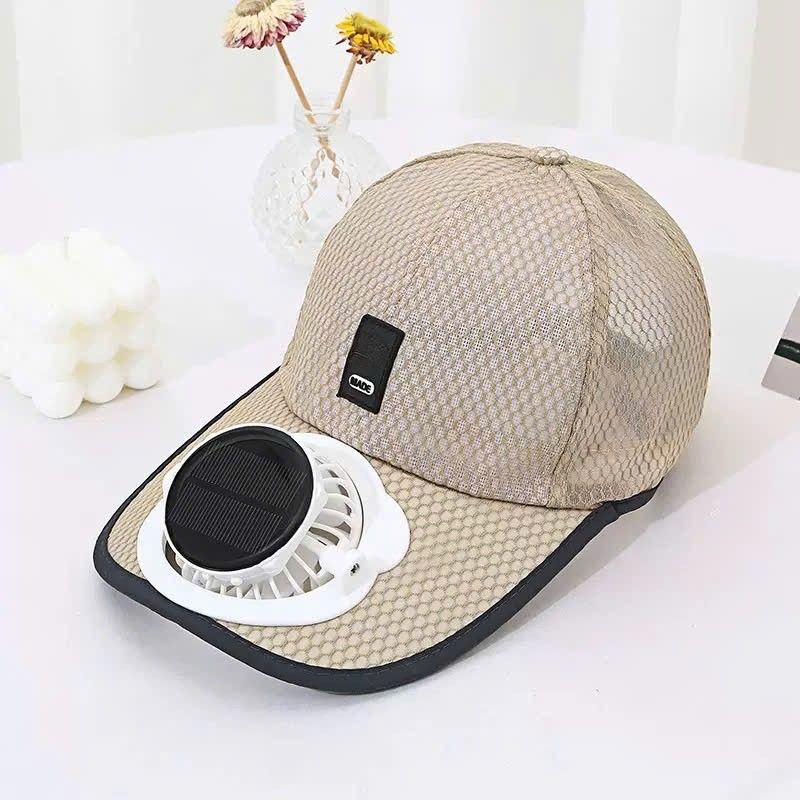 Solar Breeze Hat with Built In Cooling Fan and Mesh Sun Protection Design for Outdoor Activities