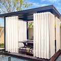 Outdoor Sheer Curtain with Waterproof Polyester Fabric and Tab Top Design for Porches and Pergolas