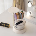Rotatable Stackable Makeup Sponge Organizer with Dustproof Clear Storage Design for Vanity and Cosmetics