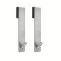 2 Pcs Stainless Steel Shower Door Hooks with S Shape Hanging Design for Towels and Bathrobes