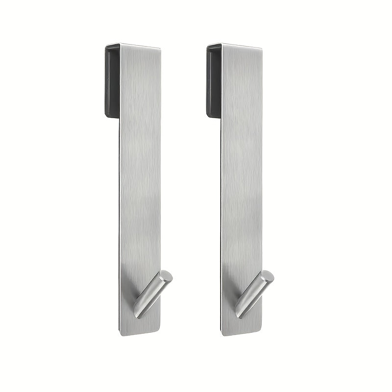 2 Pcs Stainless Steel Shower Door Hooks with S Shape Hanging Design for Towels and Bathrobes