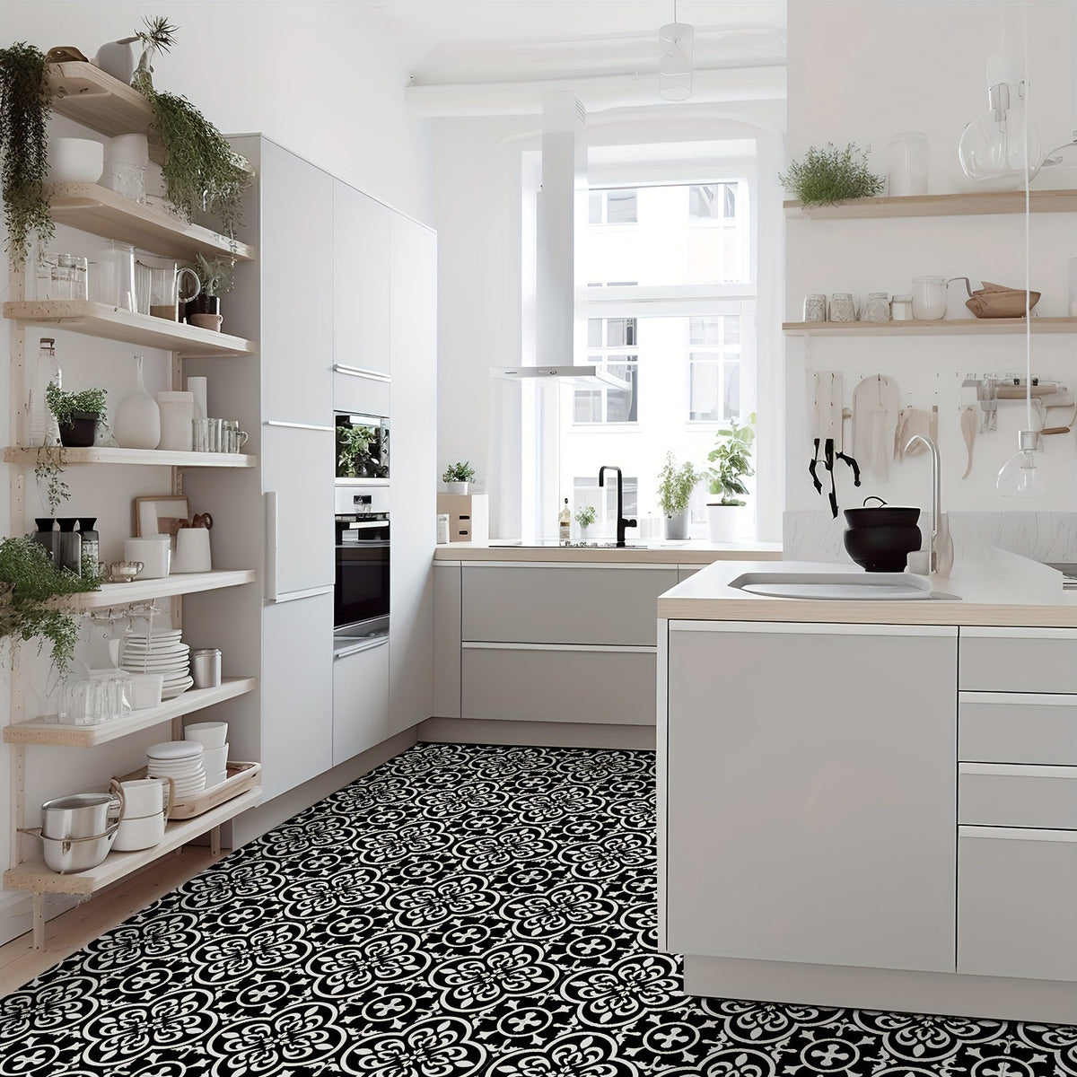 Peel Tile Stickers with Waterproof PVC Design for Kitchen and Bathroom Decoration