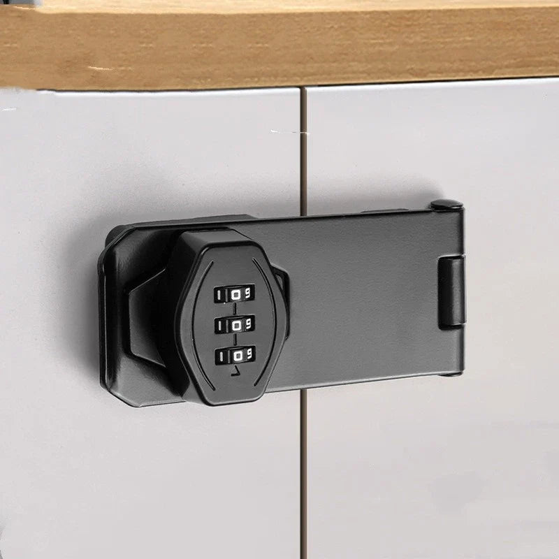 Keyless Combination Padlock with Zinc Alloy Password Design for Cabinets Drawers and Household Storage