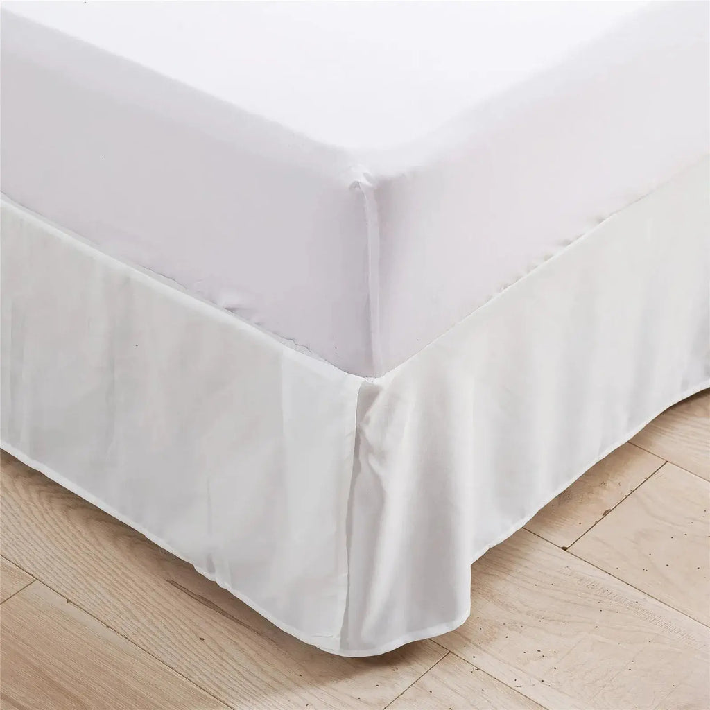 European Style Queen Bed Skirt Brushed Cloth Solid Color Dust Ruffle for 1.5m Beds