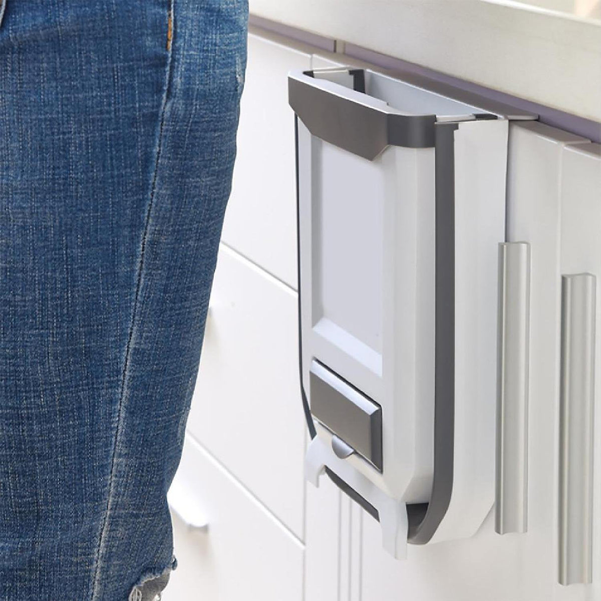 Foldable Wall Mounted Trash Bin for Kitchen Bathroom