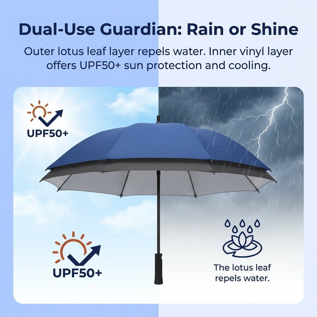 Reflective Travel Umbrella with Automatic Folding Wind Resistant Design for Daily Commutes and Outdoor Use
