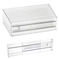 Clear Expandable Drawer Organizers with Adjustable Divider Design for Clothes and Kitchen Storage