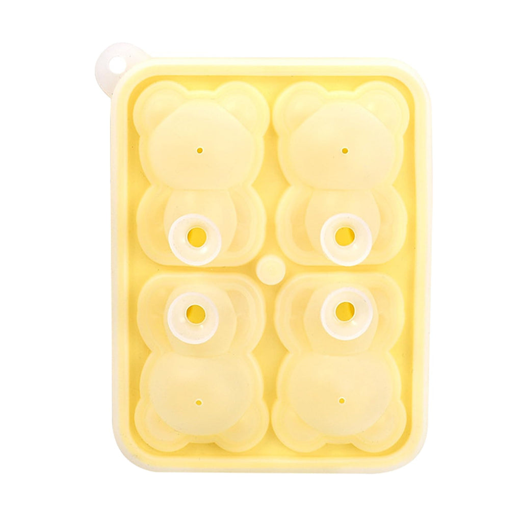 Bear Chill Ice Mold with 3D Silicone Design for Whiskey Cocktails and Creative Beverage Cooling