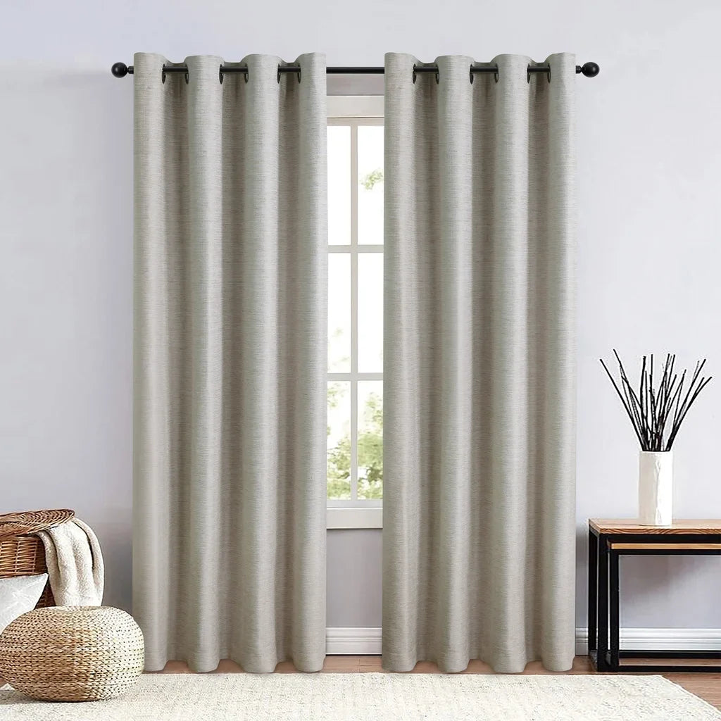 Room Darkening Curtains with Heavyweight Polyester Fabric for Bedroom and Living Room Windows