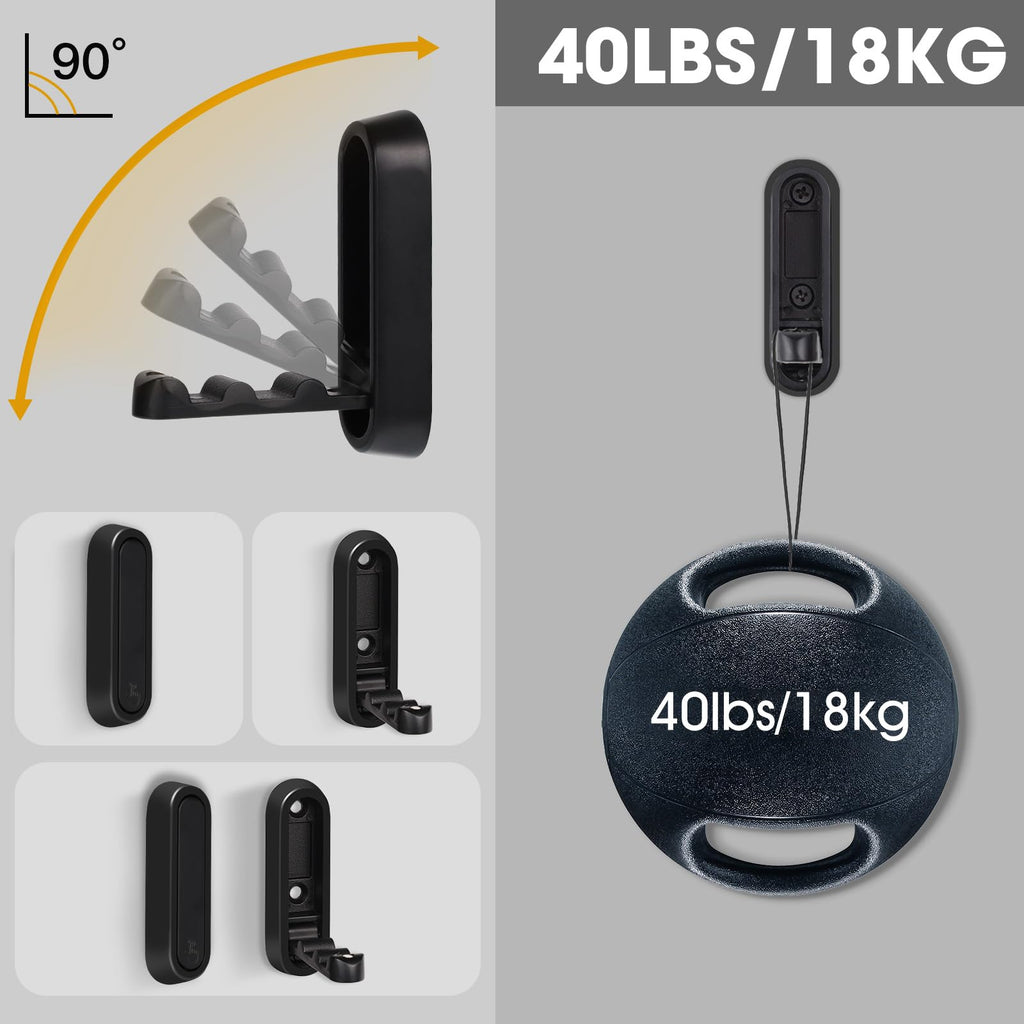 Folding Wall Hooks with Space Saving Foldable Design for RV Bathroom and Home Organization 3×1×1" (7.3×2.4×1.3cm)