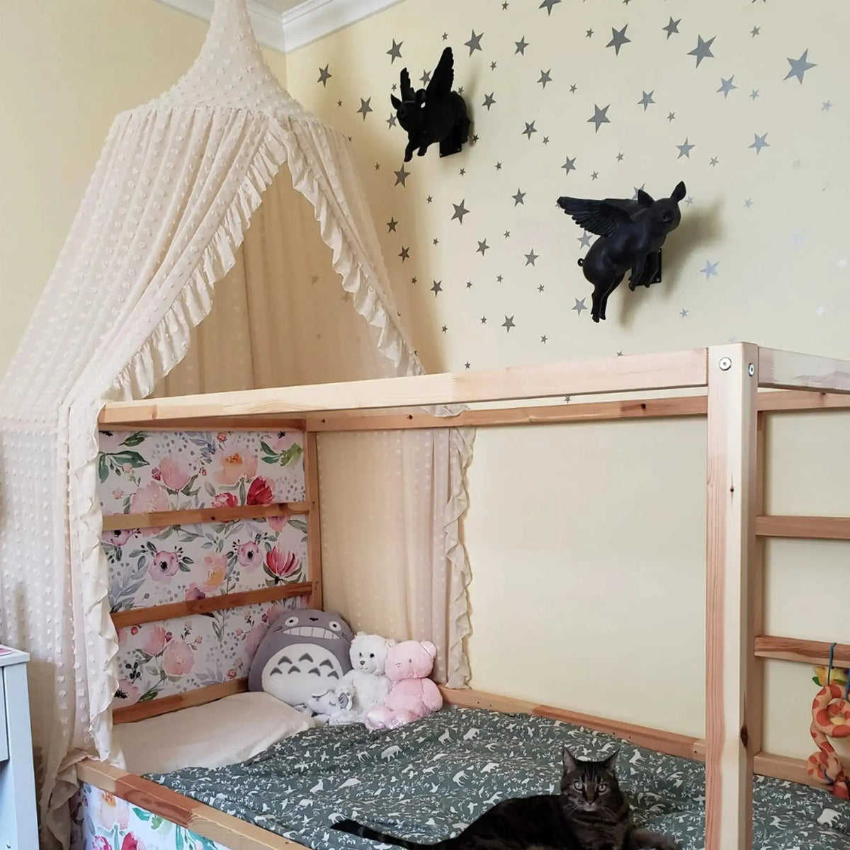 Kids Bed Canopy Cotton Mosquito Net for Nursery Reading Nook