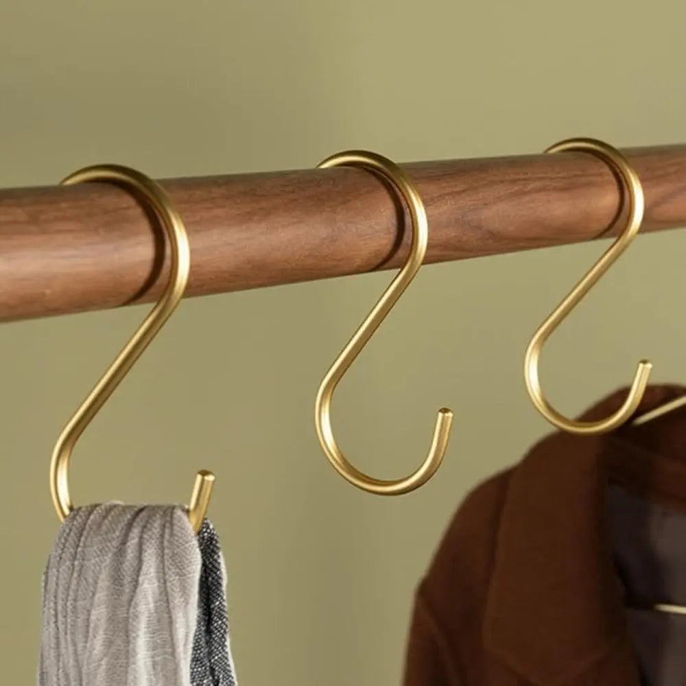 5 Pcs Aluminium S Shaped Hooks with Matte Finish for Multipurpose Home Hanging