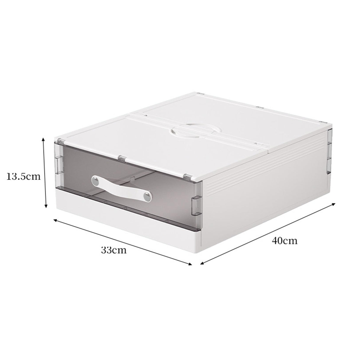 Foldable Linen Storage Box with Transparent Drawer Design for Bedding and Closet Organization