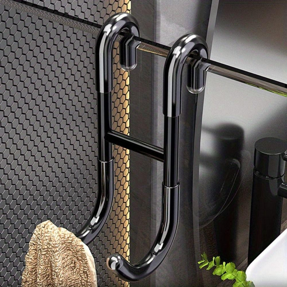 2 Pcs Over Door Utility Hook with No Drill Stainless Steel Design for Bathrooms Kitchens and Glass Doors