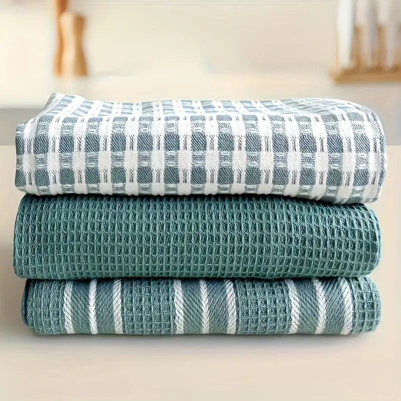 100% Cotton Flat Kitchen Towels 18 x 26 Inch Ultra Absorbent Soft Dish Towels