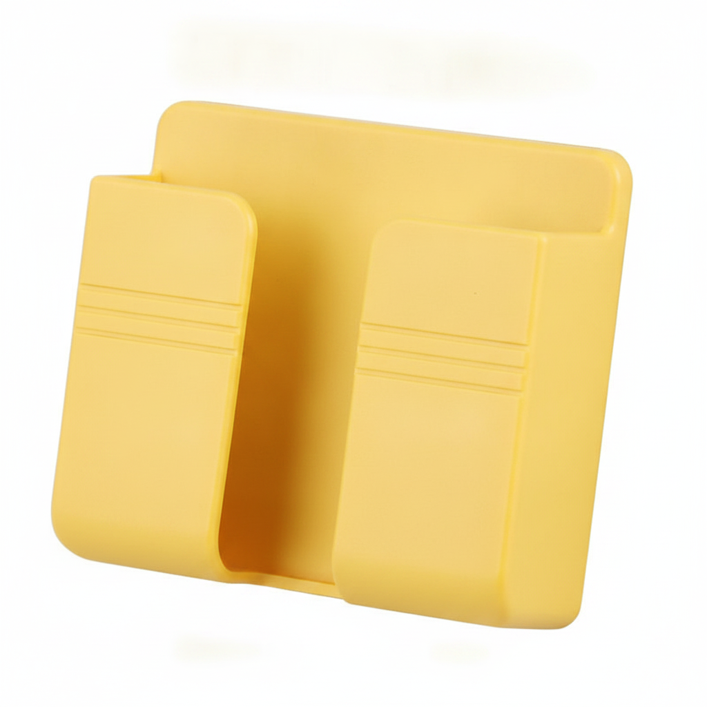 3 Pcs Wall Device Holder with Adhesive Storage Box Design for Phones Remotes and Charging Plugs