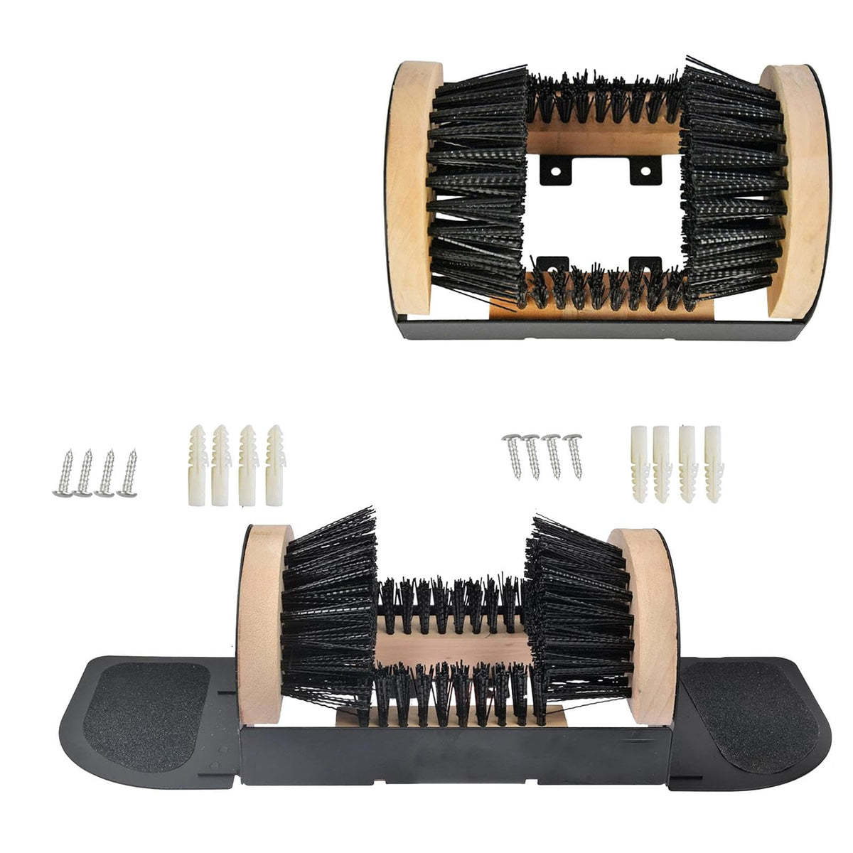 Outdoor Shoe Brush with Mud Scraper Design for All Season Footwear Cleaning and Entryway Use