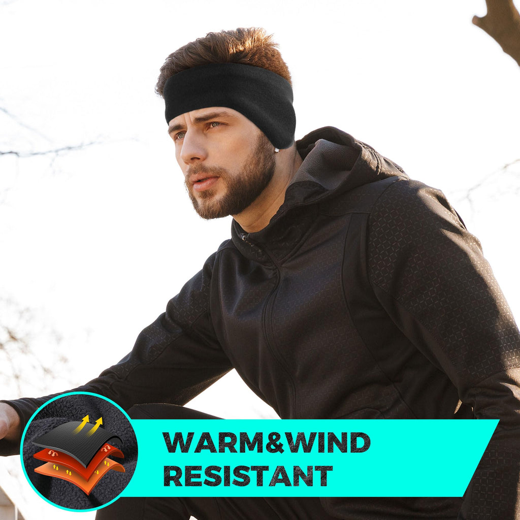 Winter Fleece Ear Warmers Headband for Men Women and Kids for Cold Weather Activities