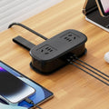 Compact Travel Power Strip with USB C Charging and Four Outlet Design for Cruise and Daily Travel Use