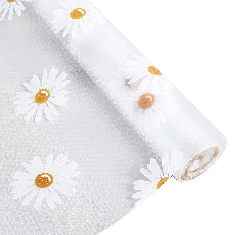 Waterproof Shelf Liner Roll with Non Adhesive EVA Design for Kitchen Cabinets Drawers and Refrigerator Shelves