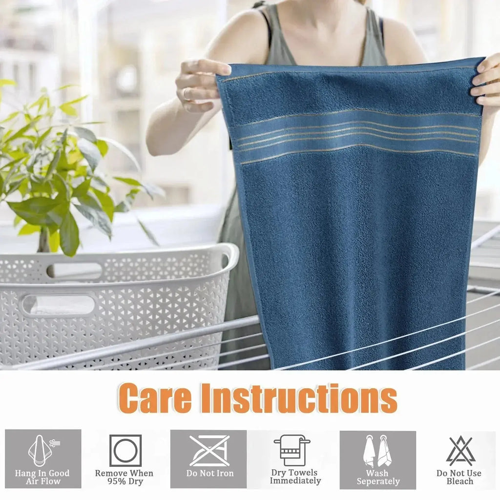 Thickened Absorbent Hand Towel with Soft Woven Polyester Cotton Blend for Home Use