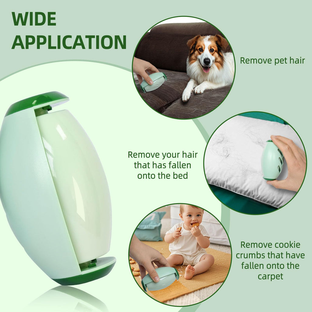 Reusable Lint Roller with Washable Gel Surface for Pet Hair and Dust Removal