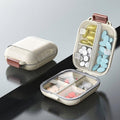 Portable 7-Grid Weekly Travel Pill Organizer, Mini Medicine Storage Box with Moisture-Proof Sealing for Tablets, Vitamins, and Daily Supplements