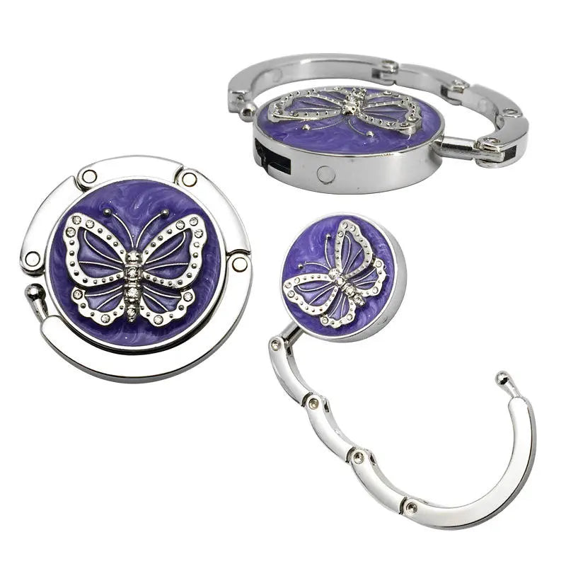 Foldable Butterfly Purse Hook Portable Table Handbag Hanger