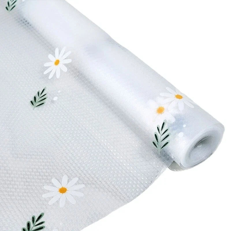 Waterproof Shelf Liner Roll with Non Adhesive EVA Design for Kitchen Cabinets Drawers and Refrigerator Shelves