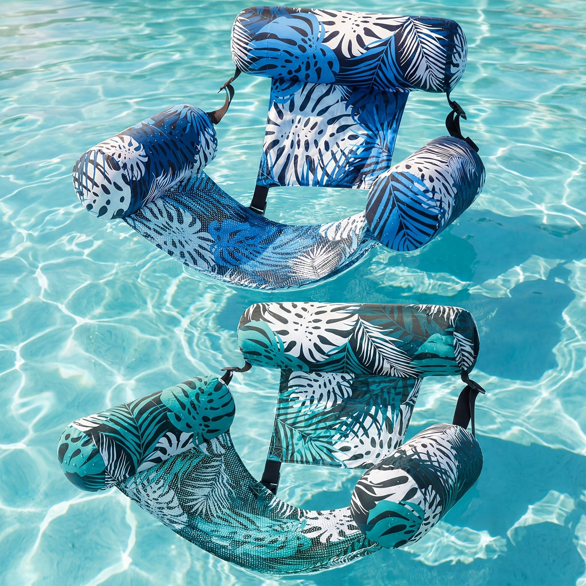 Inflatable Pool Hammock Chair with Foldable Floating Design for Pool and Beach Relaxation