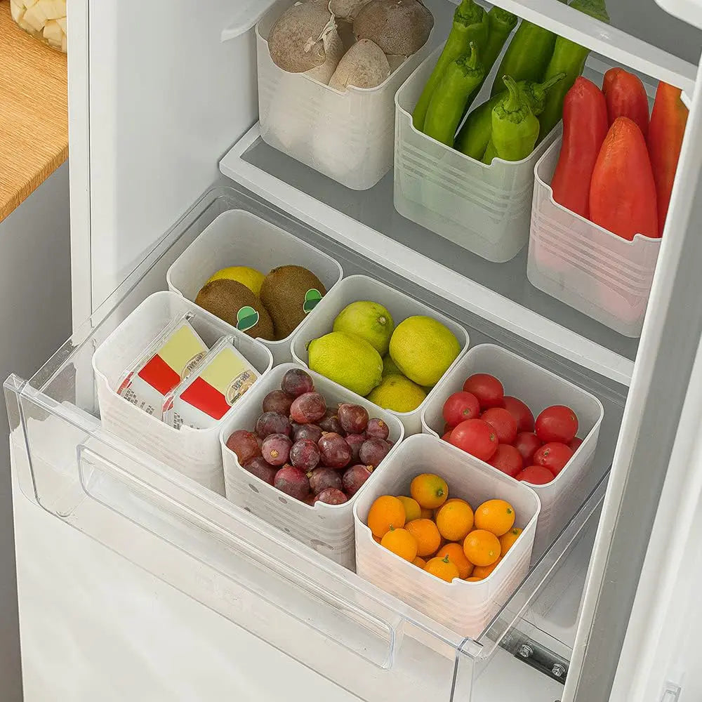 Plastic Refrigerator Storage Box Organizer for Fruit Food Fridge